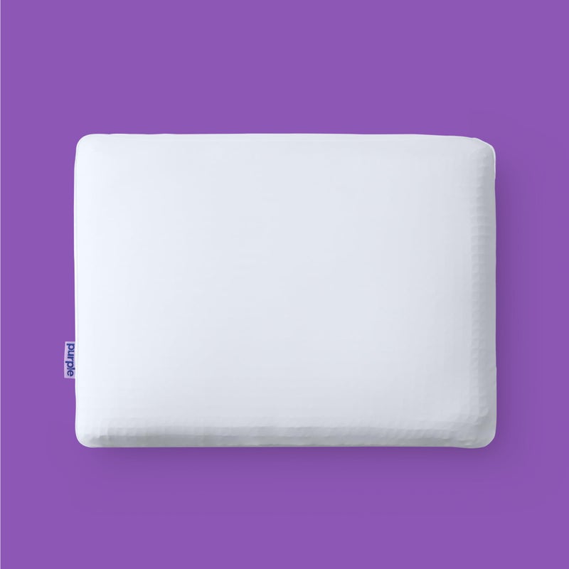 Purple DreamLayer Pillow Standard Size MultiLayered GelFlex Grid MicroAir Foam for Support Pressure Relief Customizable Height with Removable Foam Booster Layers