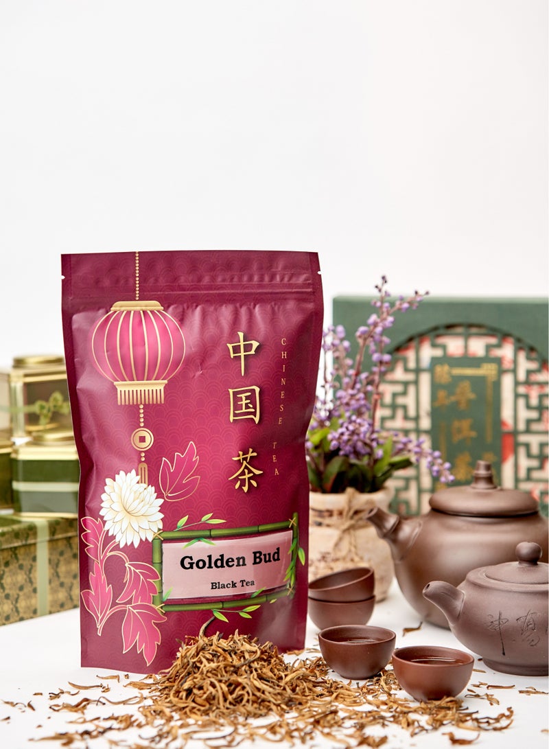 تيلاند الشاي الأسود براعم ذهبية قوية، أوراق فضفاضة، رائحة الإفطار المنعشة - Image 3