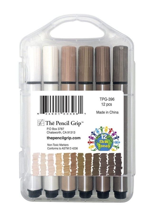 The Pencil Grip أقلام تحديد ماجيك تري ستيكس السامة والقابلة للغسل، 12 قلم تحديد عالمي للون البشرة Tpg 396  - Image 3