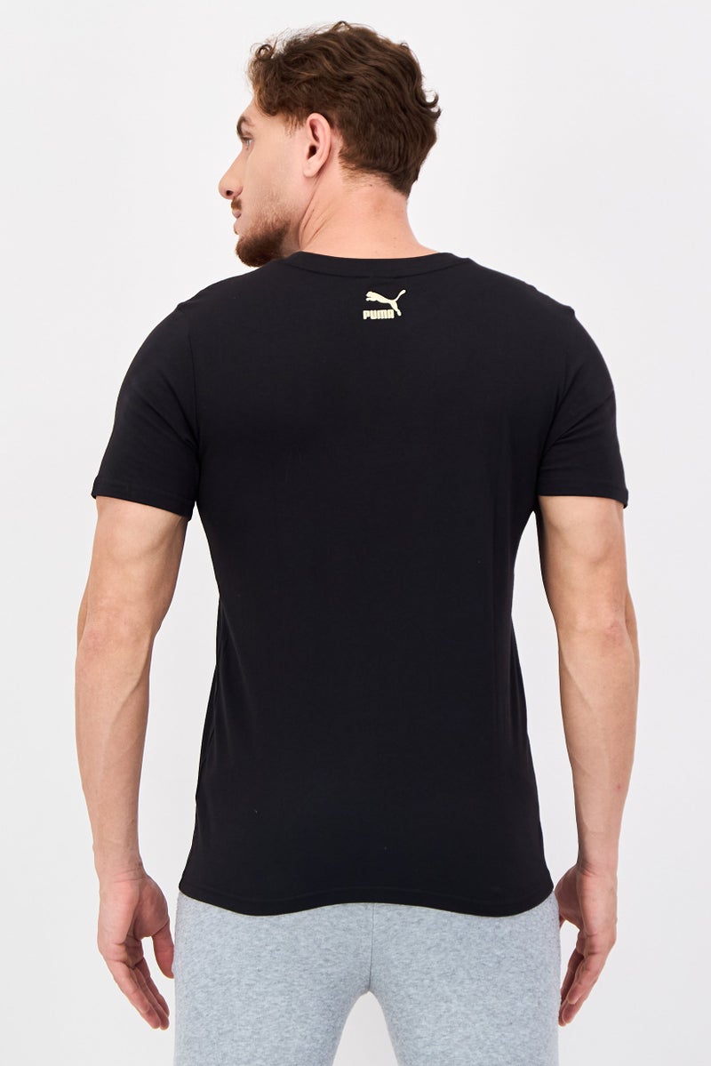 PUMA تي شيرت رجالي قصير الأكمام مناسب لآسيا، أسود - Image 3