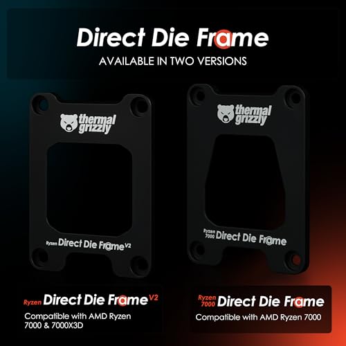 Thermal Grizzly Direct Die Frame Ryzen 7000 V2 - Increased Compatibility - for Mounting Ryzen 7000 CPU Processors Without The Integrated Heatspreader - Made in Germany - Image 4