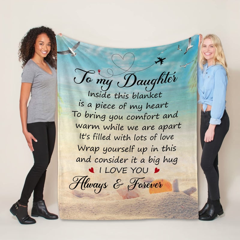 Fastpeace Daughter Gifts from Mom and Dad â€“ to My Daughter Blanket, Thoughtful Mothers Day, Birthday, or Graduation Gift, Best Gift Idea for Her, Soft and Cozy Throw Blanket 50x60 Inches - Image 5