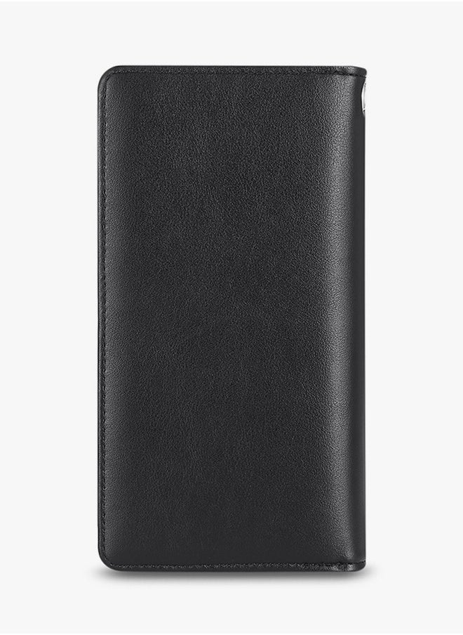 Generic - Leather Wallet for Men with zipper,  Casual Business Man Wallet with Separate ID Card window Cartera, Large Capacity Organizer Accordion Wallet (black) - Image 1