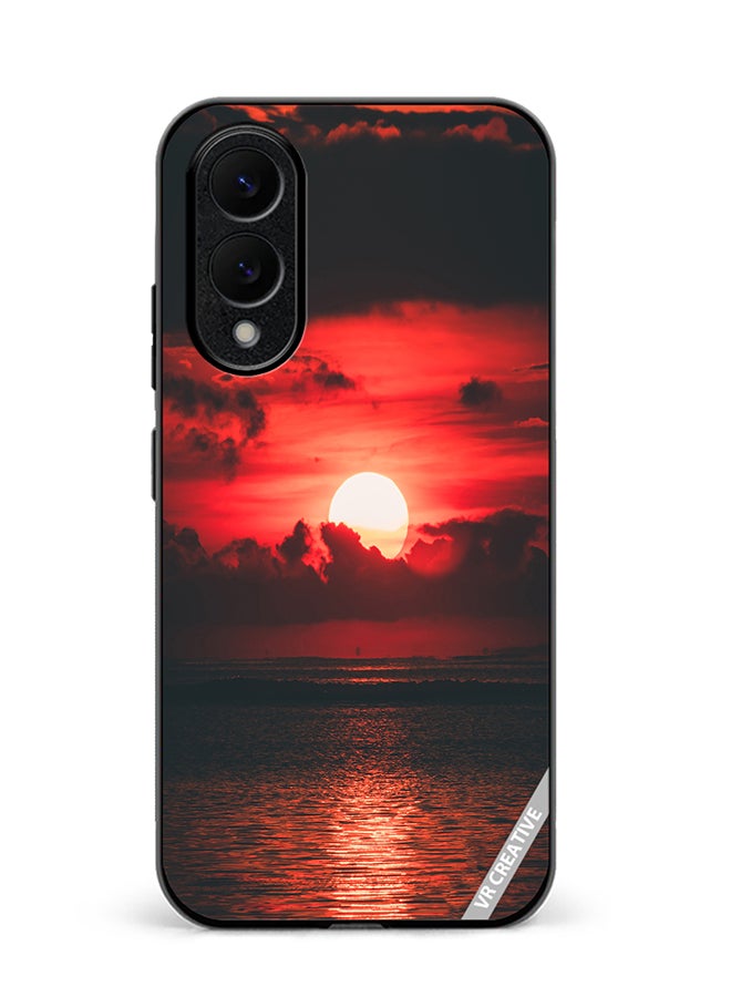 VR CREATIVE Protective Case Cover For Samsung Galaxy S25 Edge Loving Sun Design Multicolour