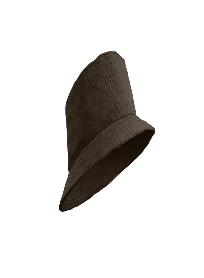 PrimeBox Unisex 100% Cotton Foldable Bucket Beach Sun Hat for Men Women Hat (Brown) - Image 2
