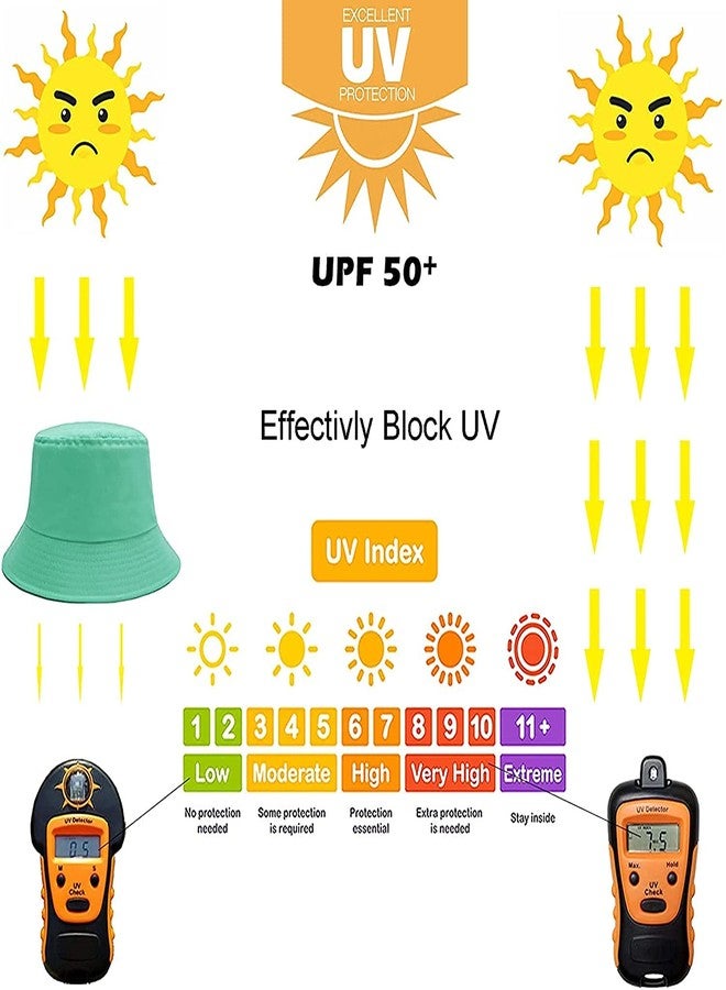 PrimeBox Unisex 100% Cotton Foldable Bucket Beach Sun Hat for Men Women Hat (Brown) - Image 4