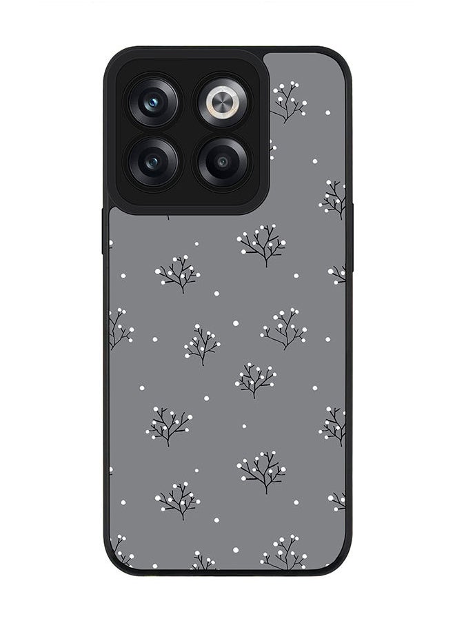 Stylizedd - Rugged Black edge case for OnePlus 10T Slim fit Soft Case Flexible Rubber Edges Anti Drop TPU Gel Thin Cover - Winter Splinter - Image 1