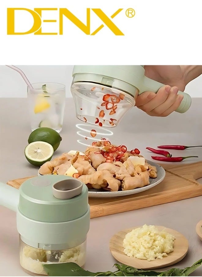 Denx Vegetable Chopper, Portable Electric Grinder, Rechargeable & Wireless Multi-Purpose Chopper For Vegetables, Spices, Fruits, Herbs & More – Onion Cutter, Ginger Crusher, Peeler – Convenient & Fast Operation - Image 5