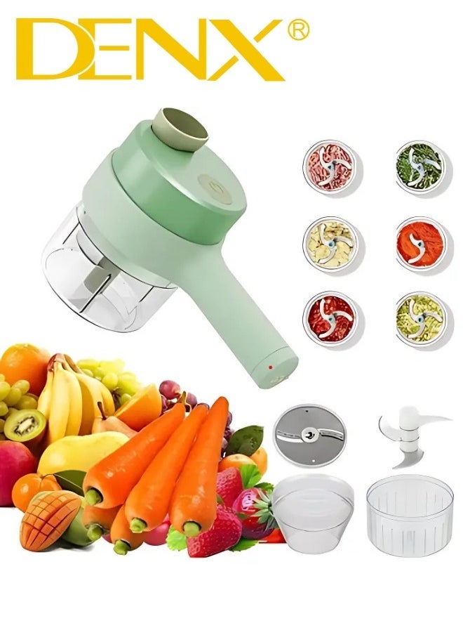 Denx Vegetable Chopper, Portable Electric Grinder, Rechargeable & Wireless Multi-Purpose Chopper For Vegetables, Spices, Fruits, Herbs & More – Onion Cutter, Ginger Crusher, Peeler – Convenient & Fast Operation - Image 1