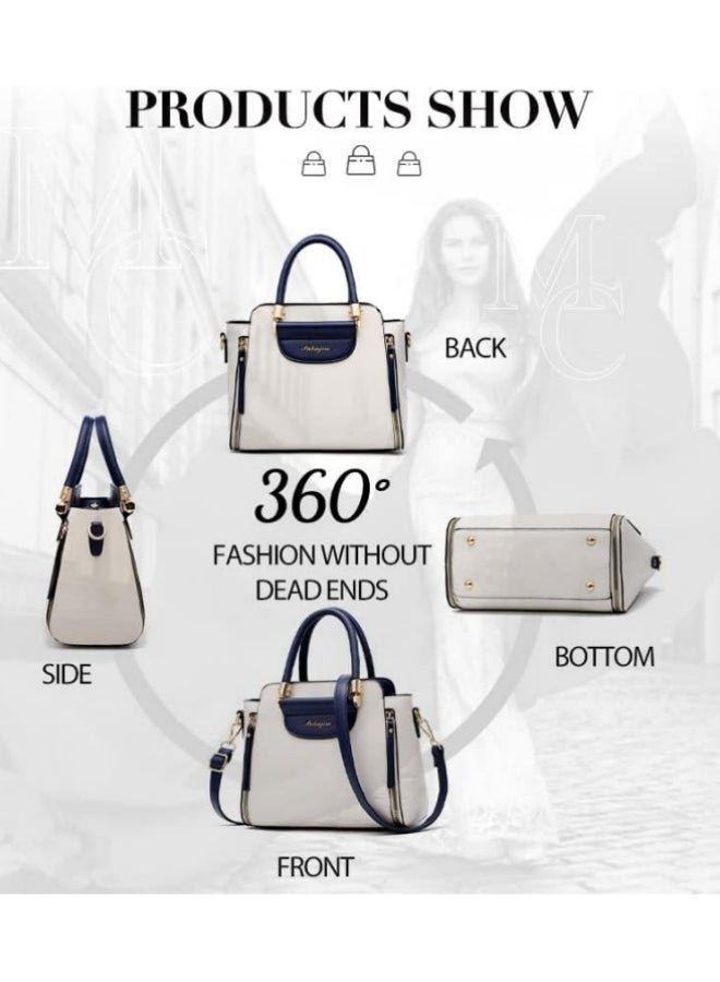 pohojim Women's Versatile Contrast Color Crossbody Bag, Ladies Large Capacity Shoulder Bag Handbag Tote Bags Clutch Bag, Fashion Daily Commuting Sling Bag Side Bag for Girls College Students - Image 5