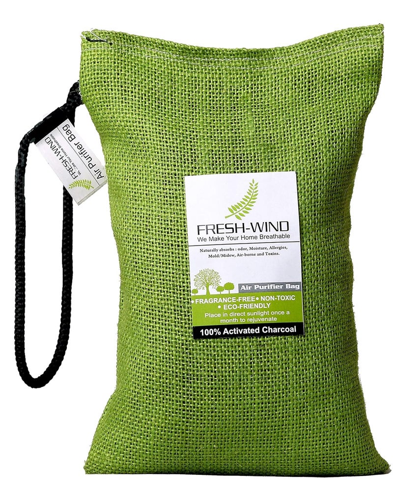FRESHWIND NonElectric Activated Charcoal Air Purifier Deodorizer odour Absorber and Dehumidifier Granule Unscented500g - Image 1