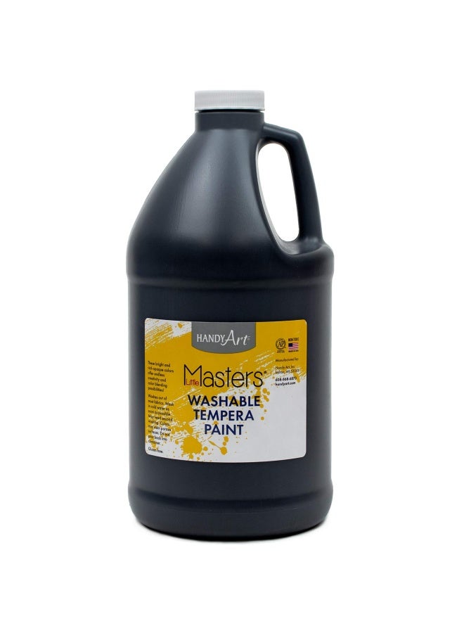 Handy Art طلاء تمبرا قابل للغسل من ليتل ماسترز 1 2 جالون أسود - Image 1