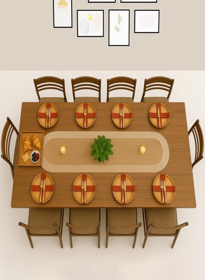 SLEEKBODE Dining Table Runner for 6 Seater | Table Runners for Living Room | Cotton Runner for Centre Table | Side Table Cover | Runner for Dining | Home Center Table Runner (137 X 30 Centimeter) - Image 3