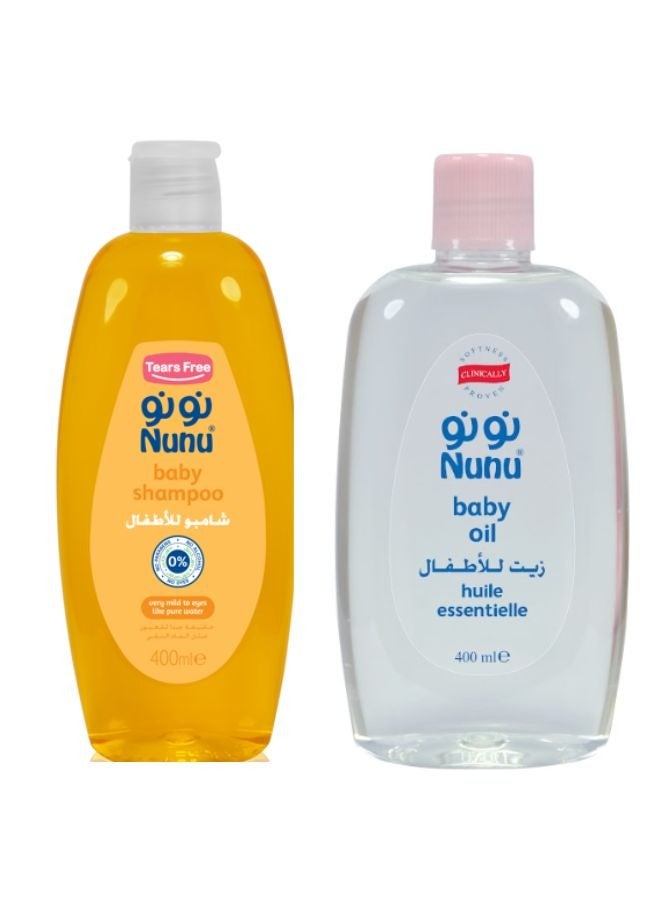 Nunu Shampoo Plus Oil For Baby 2 x 400ml