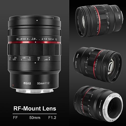 MEKE 50mm F1.2 Large Aperture Manual Focus Full Frame Lens Compatible with RF-Mount Cameras EOS-R EOS-RP R5 R6 R8 R7 R10 - Image 4