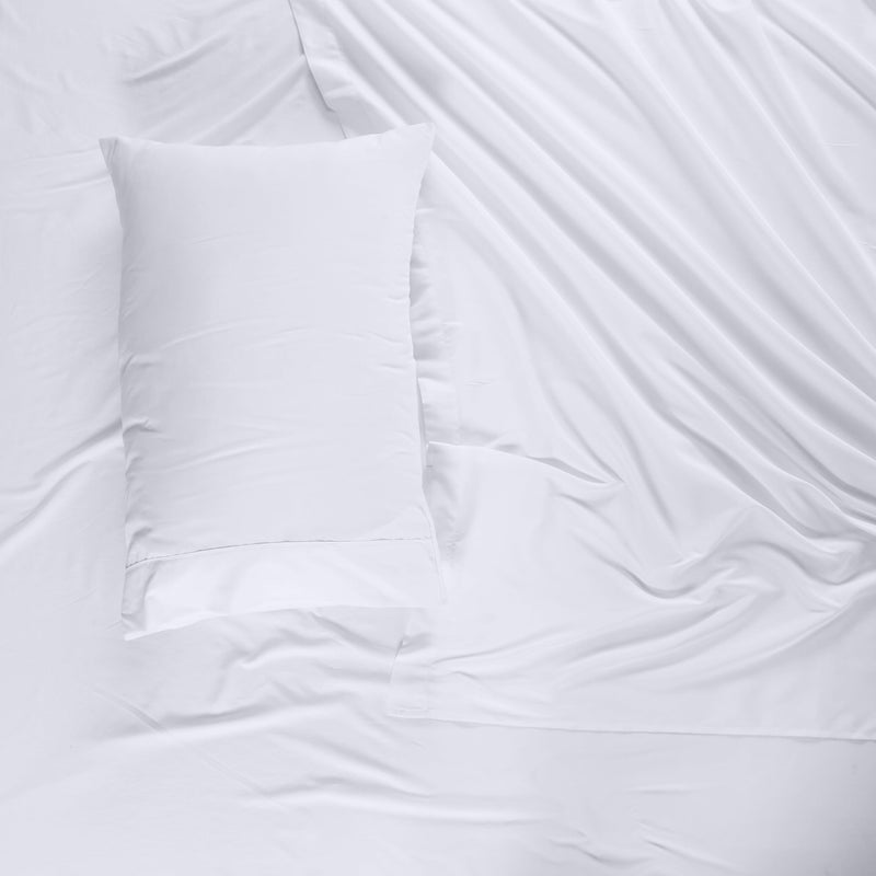 يوتوبيا بيدينج مجموعة ورقة King King Utopia - الألياف الدقيقة المصقولة - صفائح سرير ناعمة لسرير بحجم الملك - صفائح الفراش الفاخرة مع ورقة مسطحة ورقة مجهزة وحالات وسادة - جيب عميق (أبيض) - Image 5