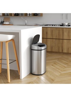 Generic Sensorcan  13 Gallon Battery-FREE Automatic Sensor Kitchen Trash Can with Power Adapter Oval Shape Stainless Steel Garbage Bin with AC Plug  - Image 5