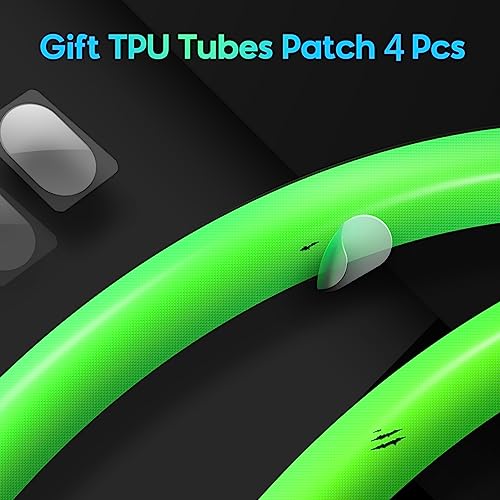 CYCLAMI 2-Pack TPU Bike Inner Tube Ultralight Mountain Bicycle Tire 26'' Compatible with 1.9/2.0/2.1/2.2/2.3/2.4/2.5 Metal Presta Valve 1.77''/45mm for MTB (4* Bike Inner Tire Patch Repair Kit) - Image 2