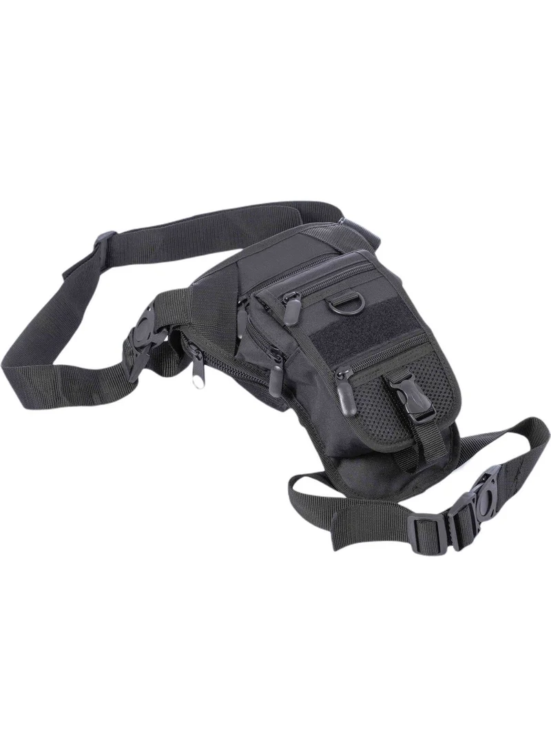 Başkent Çanta Başkent Bag Tactical Black Waist and Leg Bag with Special Compartment