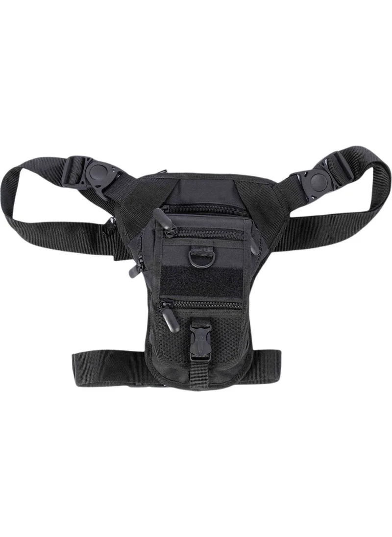 Başkent Çanta Başkent Bag Tactical Black Waist and Leg Bag with Special Compartment