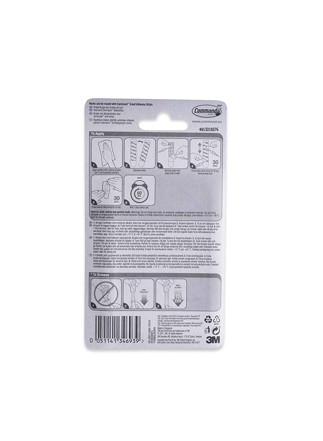 Pan Home خطافات كوماند ميني 6 قطع مع شرائط من 3M - شفاف - Image 4