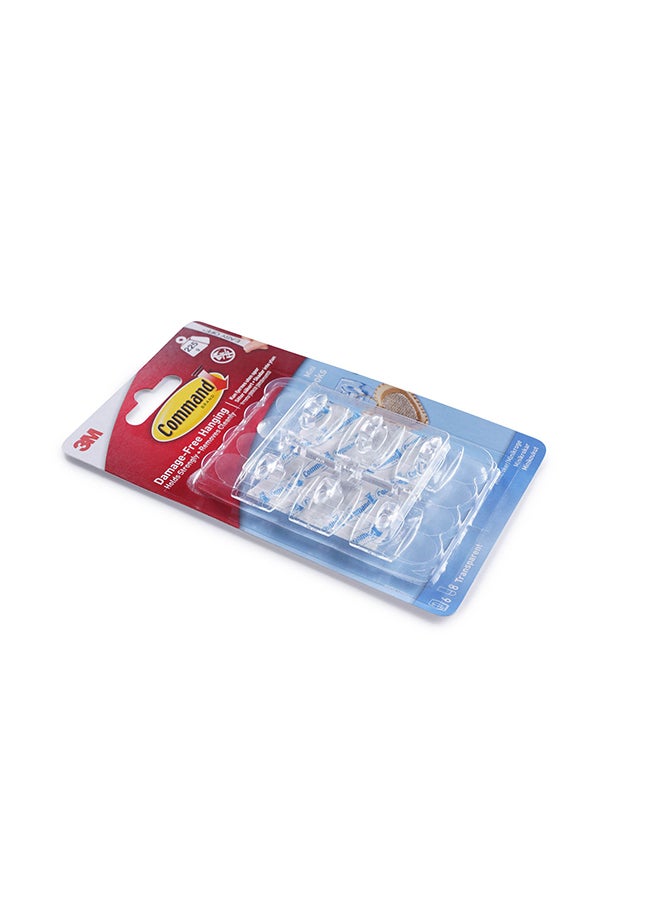 Pan Home خطافات كوماند ميني 6 قطع مع شرائط من 3M - شفاف - Image 3