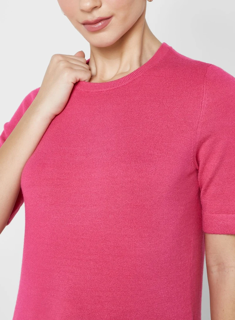 VERO MODA Round Neck Knitted T-Shirt