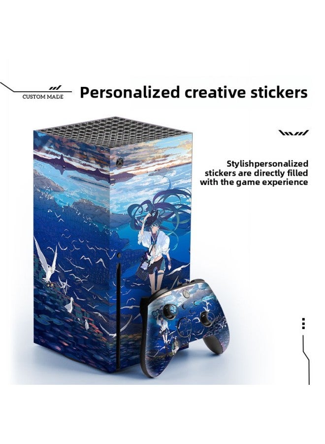 Loquat Suitable For Microsoft Xbox Series X Home Game Machine Protective Film Handle Accessories Film Fashion Brand Stickers-Color:190 - Image 3
