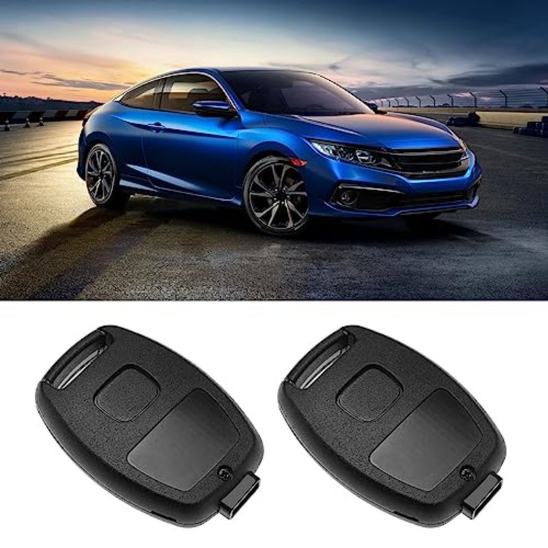 مفتاح السيارة عن بعد لهوندا سيفيك، جاز، CR-V، انسايت، أكورد؛ ABS البلاستيك الإسكان. أسود؛ يشتمل على غلاف بديل بزرين مع غطاء مفتاح - Image 3