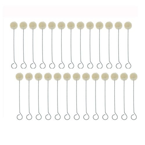 YOKIND 50 Pieces Wool Daubers Ball Brush Leather Dye Dauber Dyeing Applicator with Metal Handle for DIY Crafts Projects - Image 5