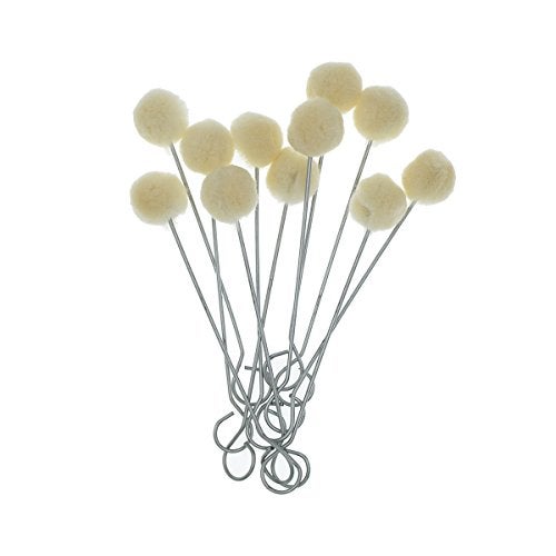 YOKIND 50 Pieces Wool Daubers Ball Brush Leather Dye Dauber Dyeing Applicator with Metal Handle for DIY Crafts Projects - Image 2