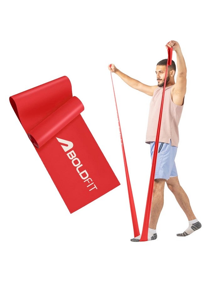 Boldfit Resistance Bands for Workout for Women Pilate Bands for Home Exercise Thera Band Toning Exercise for Gym Latex Band Theraband for Fitness, Stretching, Yoga for Men & Women (Light) 1.8 Kg Red - Image 1