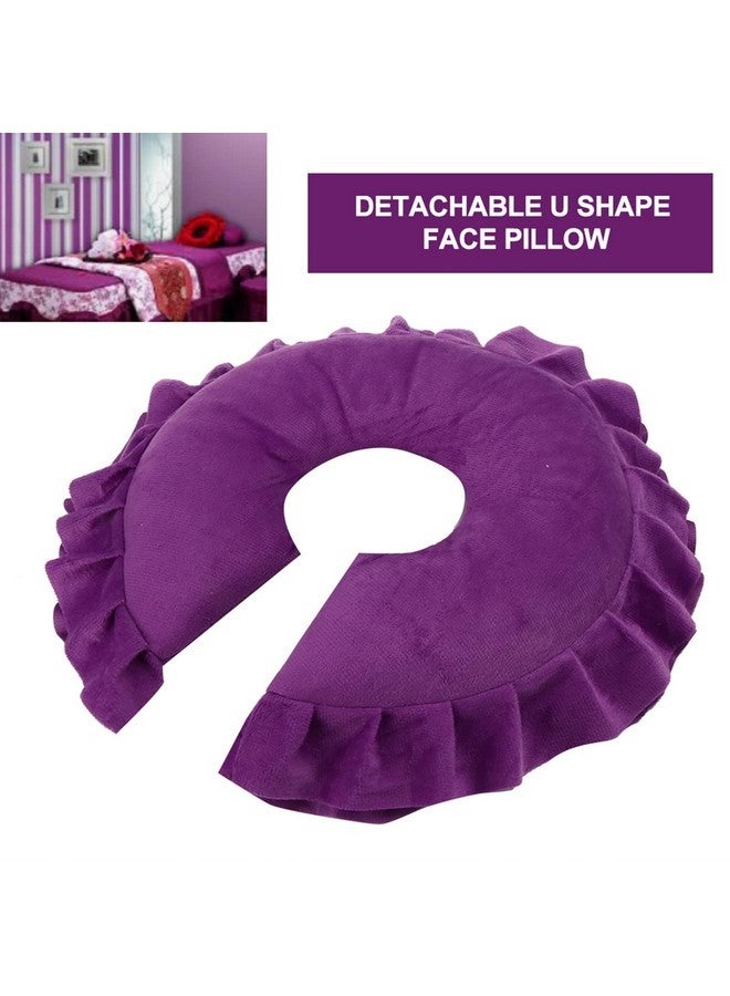 Filfeel U Shaped Neck Support Cushion, Soft Face Pillow Cushion, Spa Salon Massage Bed U Shape Detachable Face Pillow, Travel Flight Neck Pad (U-Shaped Pillow-) - Image 2