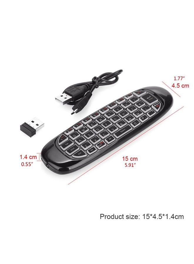 C120 RGB 7 Color Backlight Fly Air Mouse Wireless Backlit Keyboard G64 Rechargeable 2.4G Smart Remote control for Android Tv Box Keyboard Accessories - Image 4