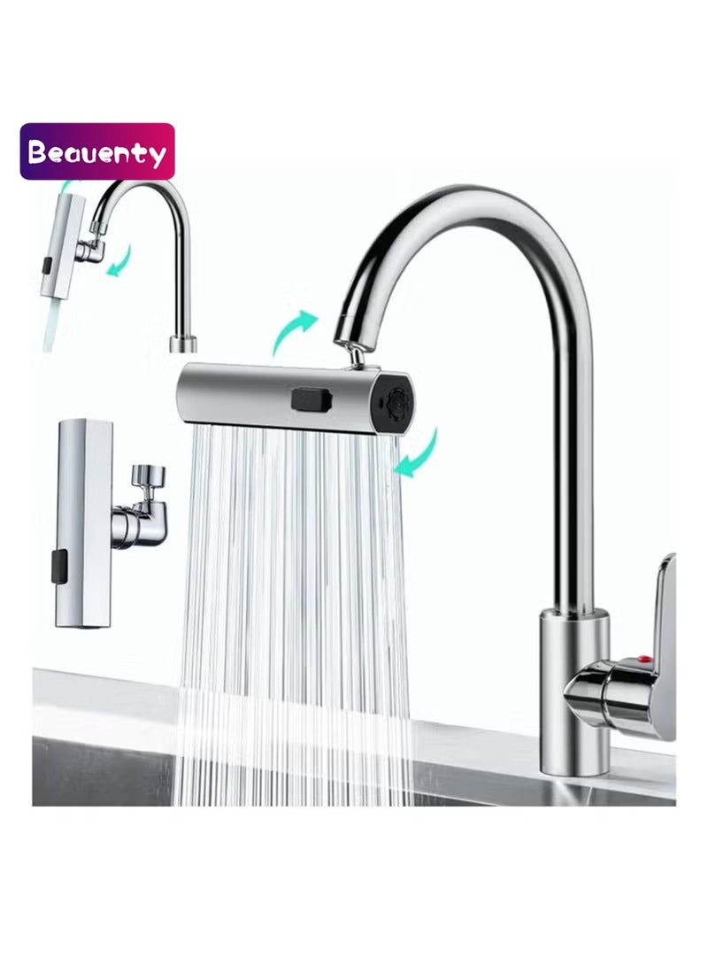 Beauenty 3 in 1 New Waterfall Kitchen Faucet Extender, Faucet Extender for Kitchen Sink, Swivel Waterfall Kitchen for Washing Vegetable Fruit - Image 1