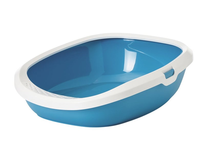 Savic Gizmo Cat Litter Tray with Rim, Medium, Twilight Blue - Image 1