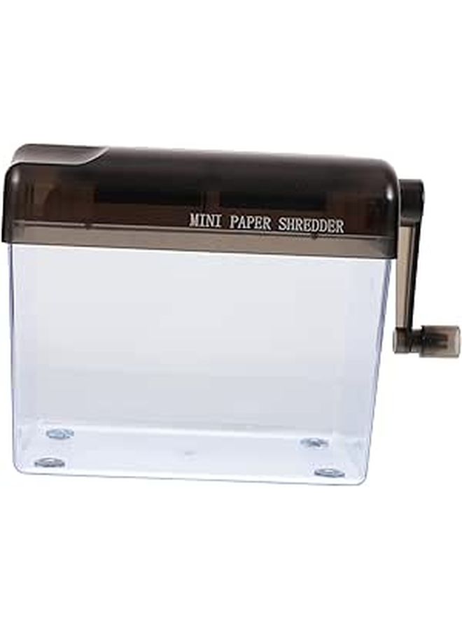 Compact Mini Manual Paper Shredder Lightweight Portable Home Office Use - Image 1