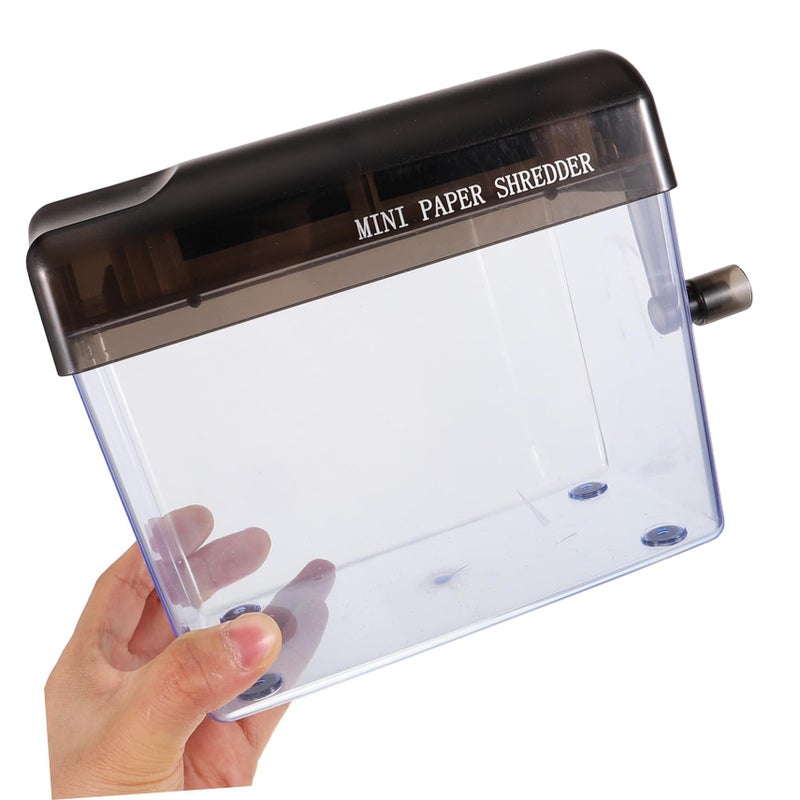 Compact Mini Manual Paper Shredder Lightweight Portable Home Office Use - Image 5