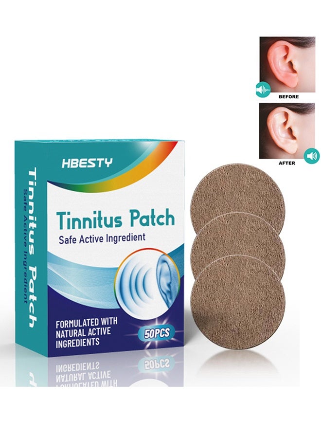 HBESTY 50 PCS Tinnitus Relief for Ringing Ears, Tinnitus Relief Patches, Reduce Tinnitus, Relieve Hearing Loss, and Improve Ear Discomfort - Image 1