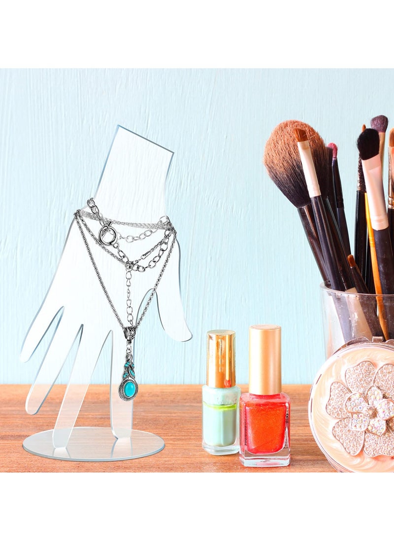 Acrylic Hand Jewelry Display Stand Set - 6 Transparent Mannequin Holders for Bracelets, Necklaces, and Watches - Elegant Organizer for Rings and Accessories. - Image 3