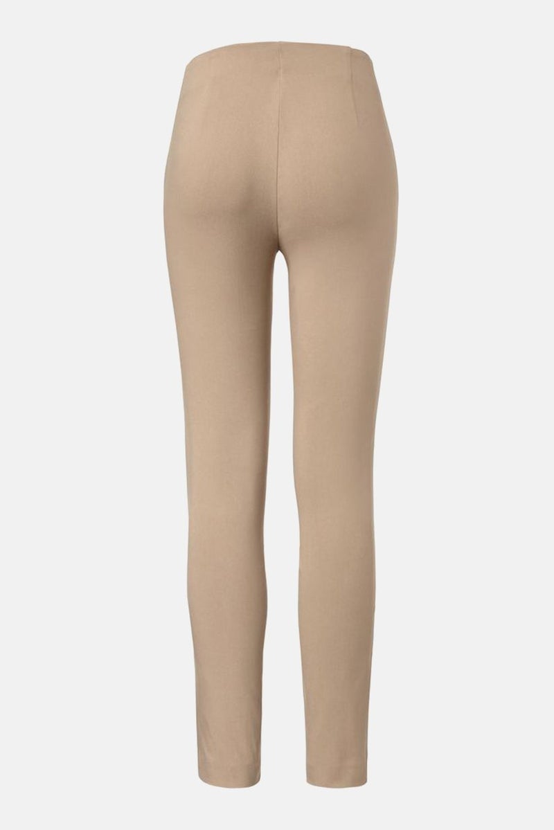 Tchibo Women  Slim Fit  Solid Trouser Pants, Khaki  - Image 3