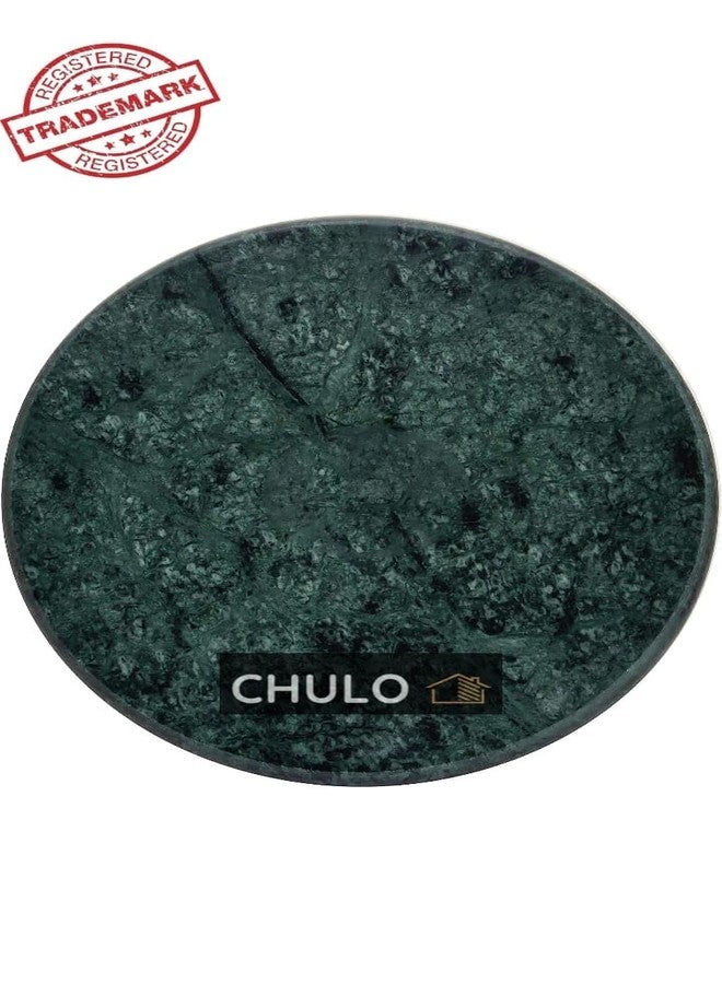 CHULO Green Marble Roti Maker with Wooden Belan, 10 Inch Diameter, Green Marble Chakla with Belan - Image 5