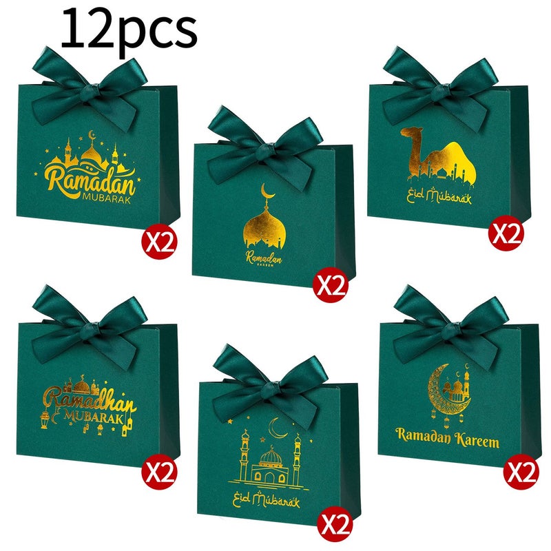 12 Pcs Green Ramadan Gift Box For Her Or Him With Card - Image 1