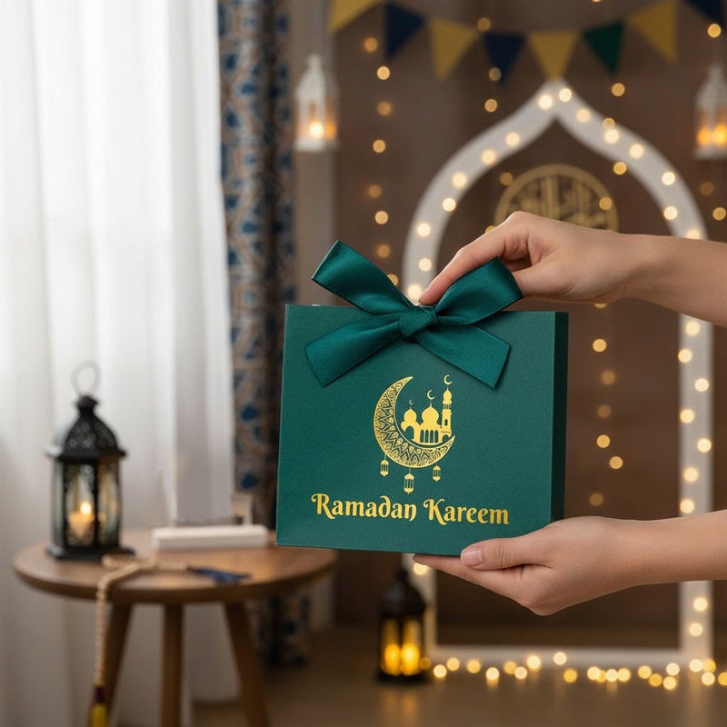 12 Pcs Green Ramadan Gift Box For Her Or Him With Card - Image 4