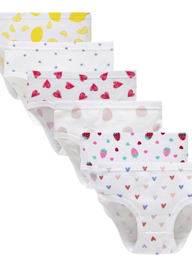 Barara King Little Girls Undies Soft Cotton Panties Kids Underwear (Pack of 6) Size 4 - Image 1