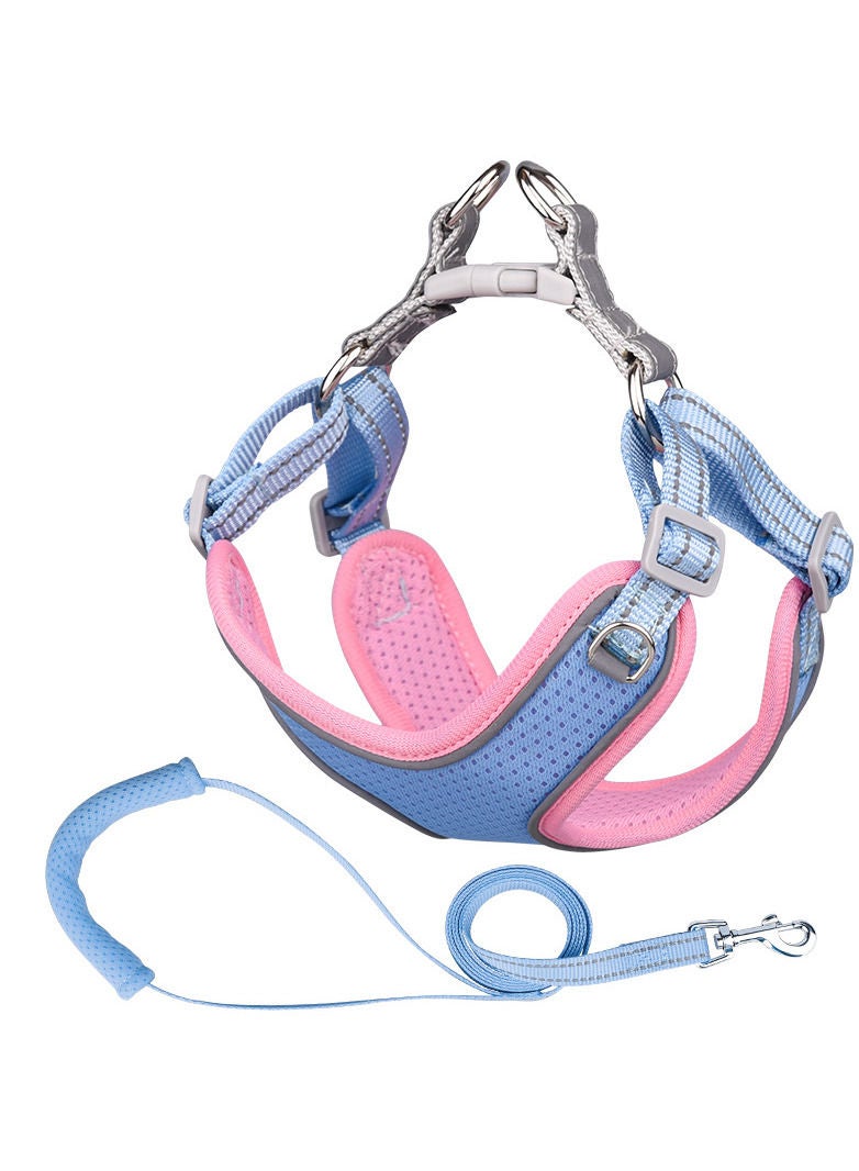 Petsary Step-in Flex Dog Harness and Light Reflective Dog Leash Combo Set with Neoprene Handle 6ft Long Supports Medium Large Breed - Image 1