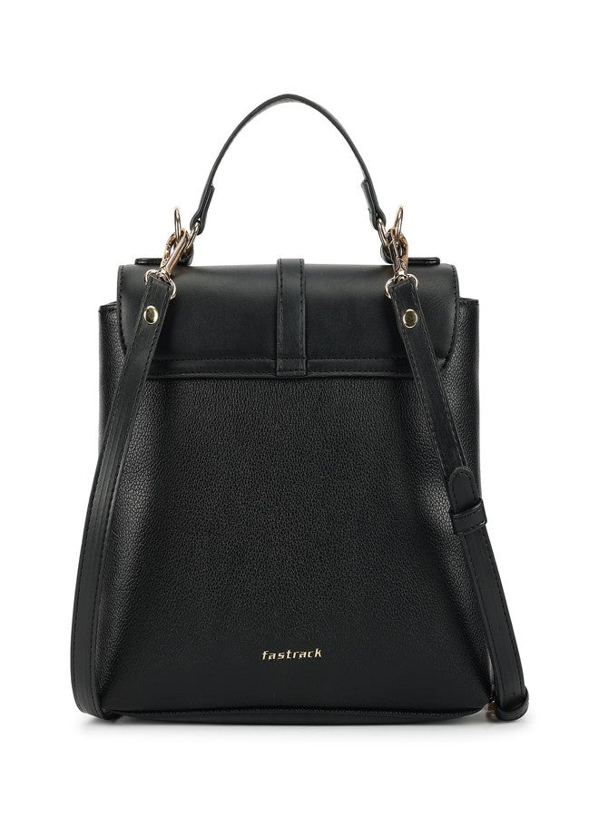 Fastrack Mini Vibe Satchel for Women| Small Faux Leather Satchel with Buckle & Button Lock | Crossbody or Top Handle Options | 3.95L Stylish Handbag for Everyday Adventures | Small Satchel Bag for Girls and Women - Image 5
