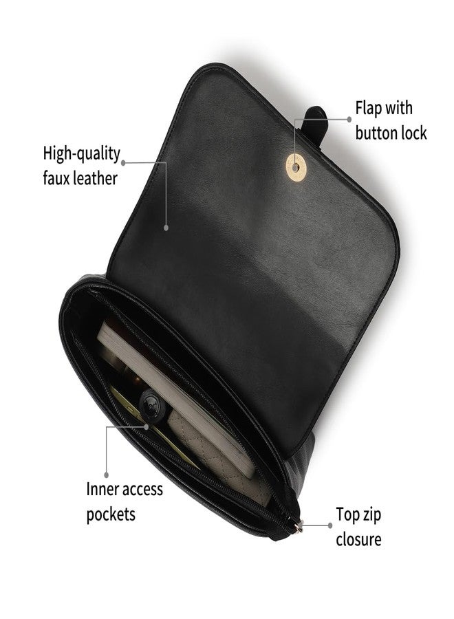 Fastrack Mini Vibe Satchel for Women| Small Faux Leather Satchel with Buckle & Button Lock | Crossbody or Top Handle Options | 3.95L Stylish Handbag for Everyday Adventures | Small Satchel Bag for Girls and Women - Image 3