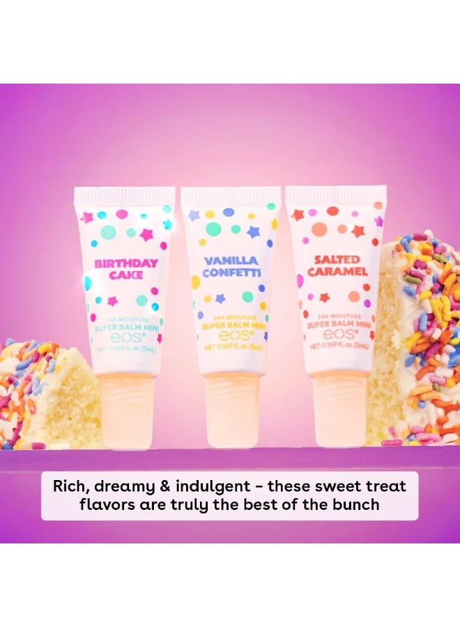 eos 24H Moisture Super Balm Minis- CrÃ¨me de la CrÃ¨me, Limited-Edition Lip Mask, Lip Mask, Made for Sensitive Skin, Shea Butter, Variety Pack, 0.169 fl oz, 3-Pack - Image 4