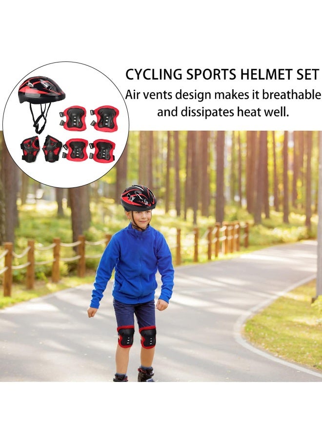 UETEEY Kids Protective Gear Adjustable Protective Helmet,Kids Helmet Knee Elbow Pads Wrist Guard Sport Protective Gear Adjustable Scooter Skateboard Roller Bike Skate Cycling Safety Set - Image 4